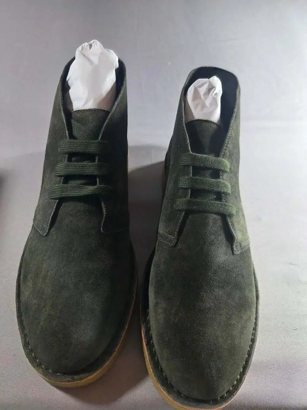 Vince Men's Olive Suede Chukka Boots